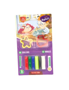 PATE A MODELER 06 COULEURS+2 MOULES VERTEX VS-1326