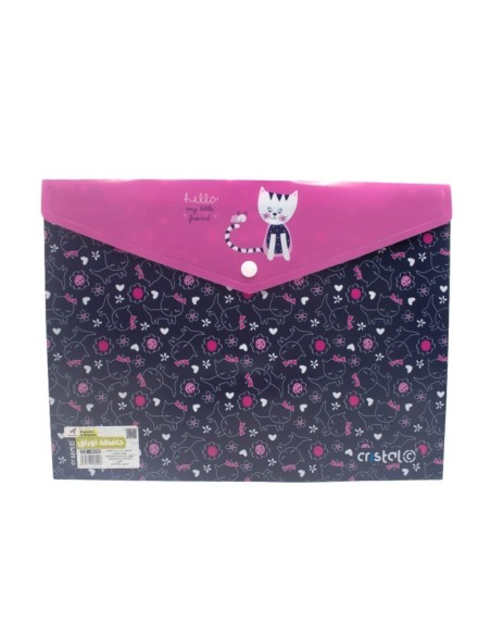 POCHETTE A BOUTON EN PP MOTIF CRISTAL CR-9008