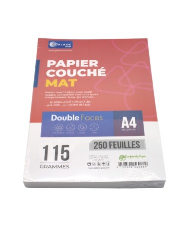 PAPIER COUCHE A4 115Grm 250F MAT GALAXIE