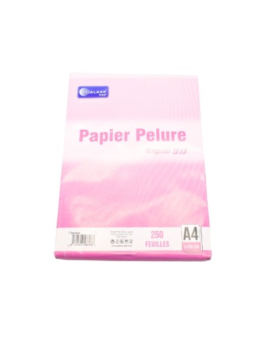 RAME PAPIER PELURE A4 ROSE 250F 42-45Gr GALAXIE