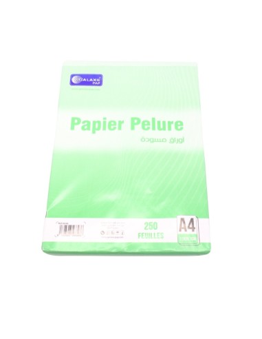 RAME PAPIER PELURE A4 VERT 250F 42-45Gr GALAXIE