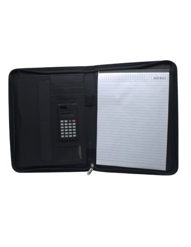 PORTE FOLIO + CALCULATRICE AVEC POIGNEE NOIR GIANT G-1582