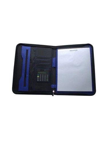 PORTE FOLIO + CALCULATRICE SANS POIGNEE NOIR-TRES BLEU MONAMIX MX-90506