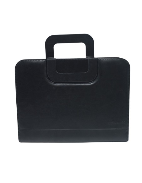 PORTE FOLIO + CALCULATRICE AVEC POIGNEE NOIR MONAMIX MX-90509