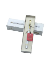 PARURE DE 1 STYLO LUXE BLANC DORE VERTEX V-18522