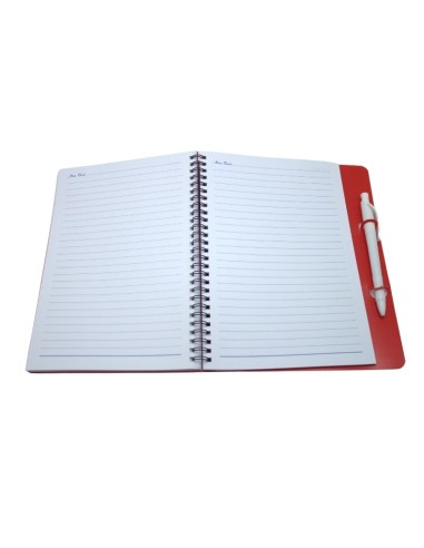 NOTE BOOK A5 GM EN PP SPIRALE AVEC STYLO DIF COULEUR