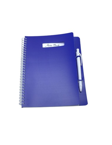 NOTE BOOK A5 GM EN PP SPIRALE AVEC STYLO DIF COULEUR