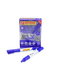 MARQUEUR TABL.BLANC TECHNO BLEU RECHARGEABLE TETE COUPEE