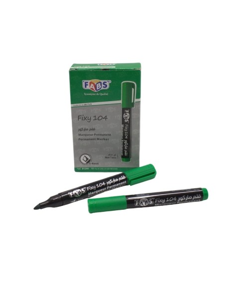 MARQUEUR PERMANENT VERT FABS 104 TETE COUPEE 81244
