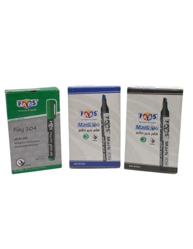 MARQUEUR PERMANENT VERT FABS 104 TETE COUPEE 81244