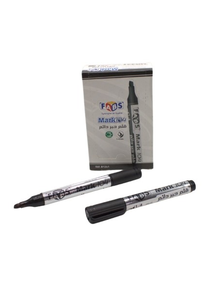 MARQUEUR PERMANENT NOIR FABS 104 TETE COUPEE 81241