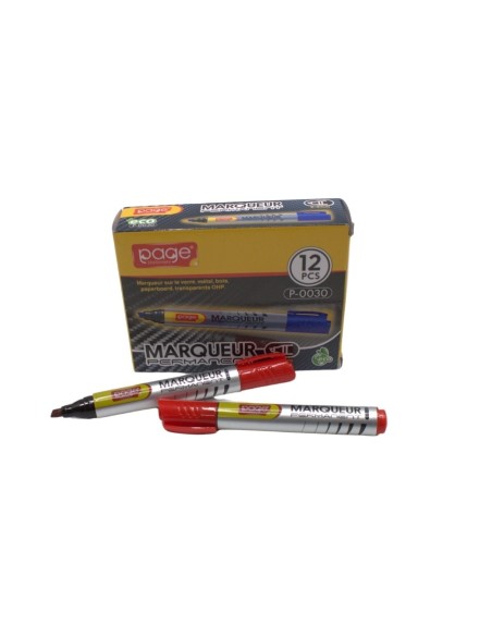 MARQUEUR PERMANENT ROUGE PAGE TETE COUPEE P-0030