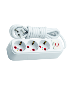 MULTIPRISE 3 SORTIES - 2M-BMS AVEC INTERRUPTEUR