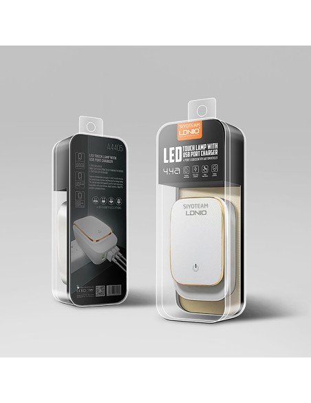 CHARGEUR USB 4 PORTS POUR MOBILE 4.4A LDNIO A4405