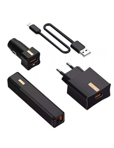 KIT DE CHARGEUR USB 2.0A -AUTO 1.5A -POWR BANK 2600AH LDNIO CC200