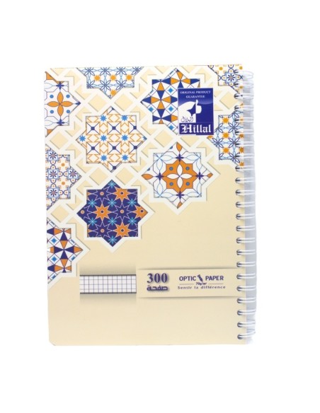CAHIER 300 PAGES SPIRALE 5x5 HILLAL GM