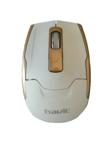 SOURIS OPTIQUE 2 BOUTONS SCROLL USB SANS FIL 2 4GHz GOLD HAVIT HV MS986GT