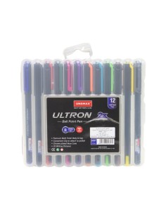 STYLO UNO MAX ULTRON 1.0 mm COULEURS 12 PCS
