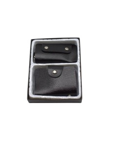 PORTE CARTE VISITE + PORTE CLE NOIR GF 15