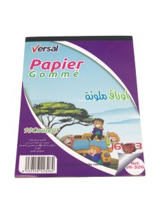PAPIER GOMME COULEUR 10F VERSAL VR-326