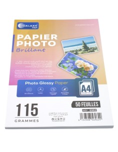 PAPIER PHOTO A4 115G 50F BRILLANT GALAXIE 6962
