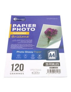 PAPIER PHOTO A4 120G 20 F BRILLIANT AUTOCOLLANT GALAXIE
