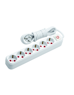 MULTIPRISE 6 SORTIES - 3M- BMS AVEC INTERRUPTEUR