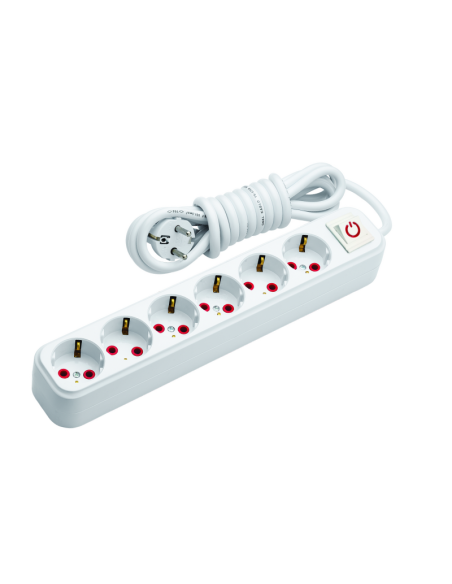 MULTIPRISE 6 SORTIES - 3M- BMS AVEC INTERRUPTEUR