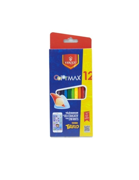 CRAYONS COULEUR 12 PCS MAX VERTEX VS-0403
