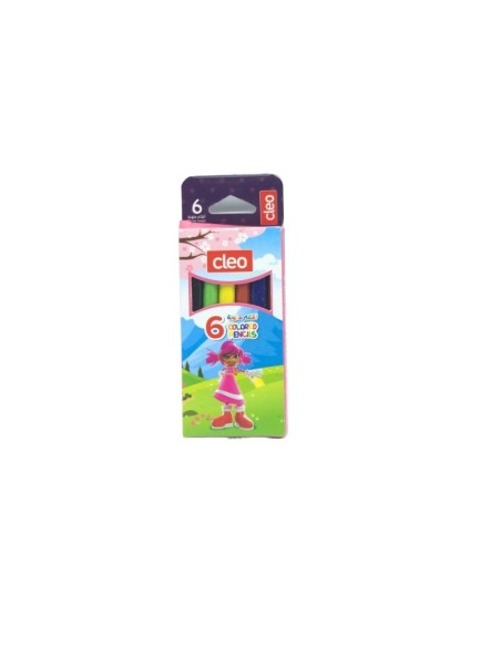 CRAYONS COULEUR 06 PCS MINI CLEO FILLES