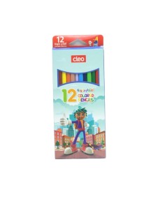 CRAYONS COULEUR 12 PCS LONG CLEO GARÇON