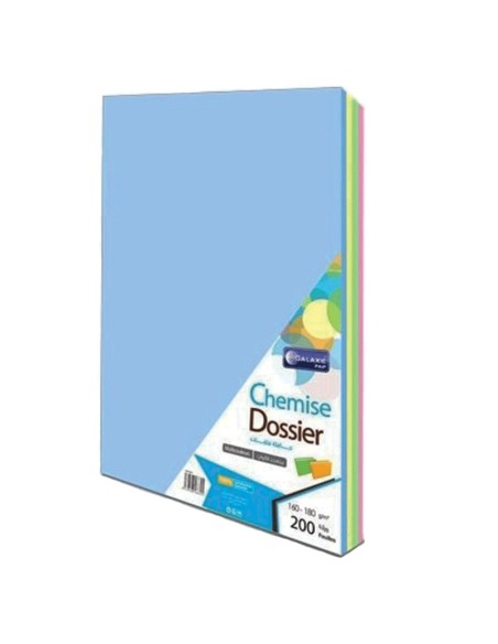 CHEMISE DOSSIER 200F 180 160Gr GALAXIE DIF COULEUR 320x480mm