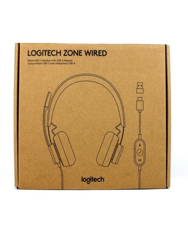 CASQUE MICROPHONE USB-C LOGITECH ZONE WIRED HEADPHONES