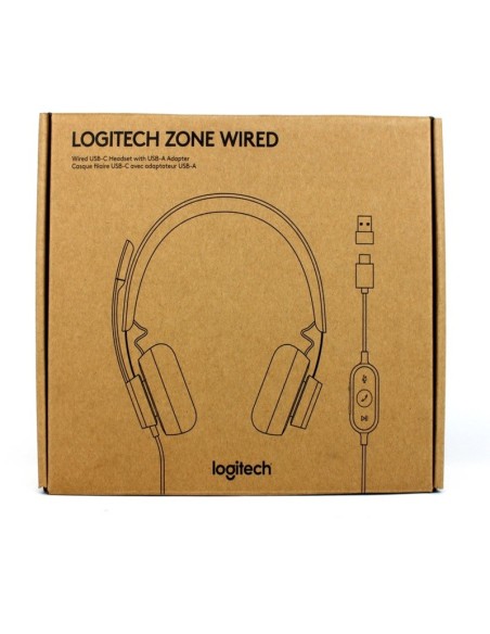 CASQUE MICROPHONE USB-C LOGITECH ZONE WIRED HEADPHONES