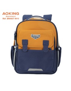 SAC A DOS AOKING SCOLAIRE BN4807-W10 ORANGE-NAVY