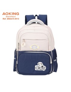 SAC A DOS AOKING SCOLAIRE BN4470-W10 GREY-NAVY