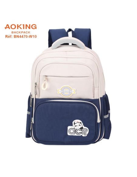 SAC A DOS AOKING SCOLAIRE BN4470-W10 GREY-NAVY
