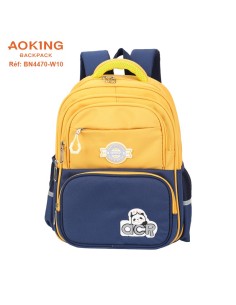 SAC A DOS AOKING SCOLAIRE BN4470-W10 YELLOW-NAVY
