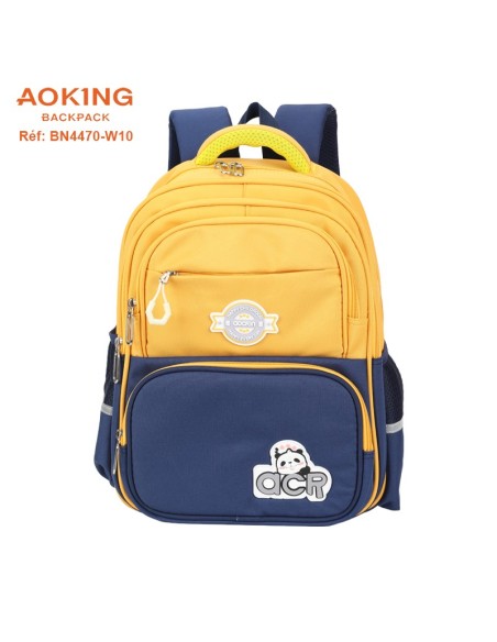 SAC A DOS AOKING SCOLAIRE BN4470-W10 YELLOW-NAVY