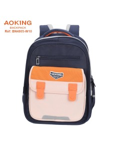 SAC A DOS AOKING SCOLAIRE BN4805-W10 NAVY-ORANGE