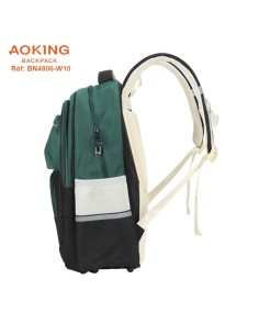 SAC A DOS AOKING SCOLAIRE BN4806-W10 GREEN-BLACK 2