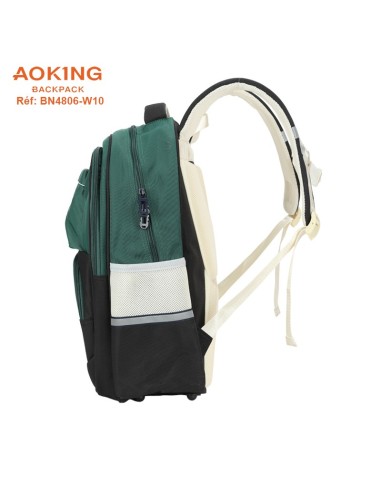 SAC A DOS AOKING SCOLAIRE BN4806-W10 GREEN-BLACK