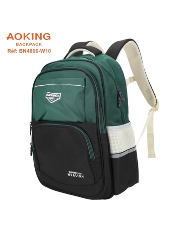 SAC A DOS AOKING SCOLAIRE BN4806-W10 GREEN-BLACK
