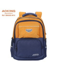SAC A DOS AOKING SCOLAIRE BN4806-W10 ORANGE-NAVY