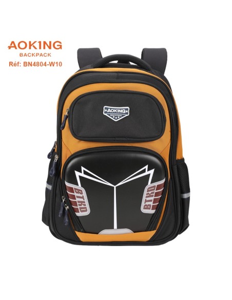 SAC A DOS AOKING SCOLAIRE BN4804-W10 ORANGE-BLACK