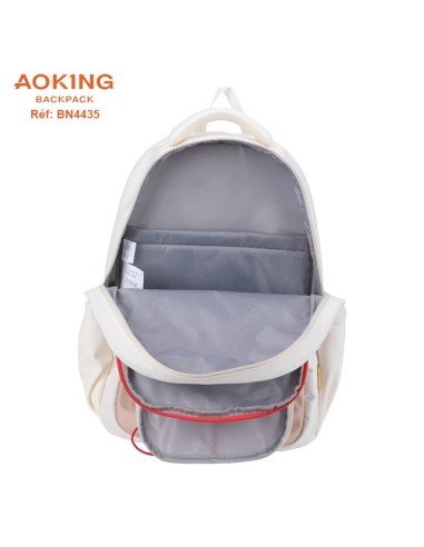 SAC A DOS AOKING SCOLAIRE BN4435 LIGHT GREY