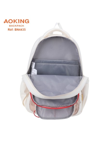 SAC A DOS AOKING SCOLAIRE BN4435 LIGHT GREY