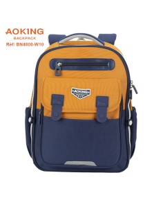 SAC A DOS AOKING SCOLAIRE BN4808-W10 ORANGE-NAVY