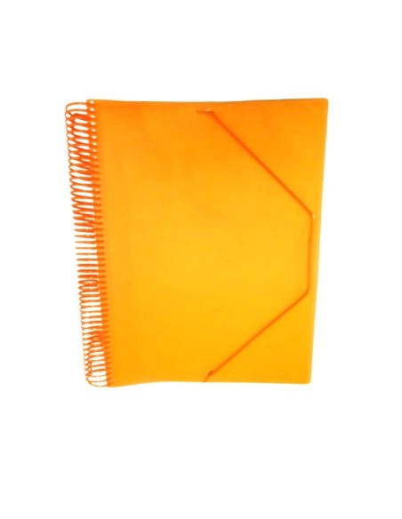 PORTE FICHES 120 POCHETTES SPIRALE NEON ELASTIQUE CRISTAL CR-0412