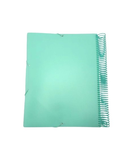 PORTE FICHES 100 POCHETTES SPIRALE PASTAL ELASTIQUE CRISTAL CR-0610